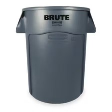 Rubbermaid Commercial Fg265500gray Brute Trash Can, Round, 55 Gal Capacity, 26