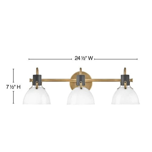 Hinkley Argo 24 1/2" Wide Heritage Brass 3-Light Bath Light - Picture 5 of 10