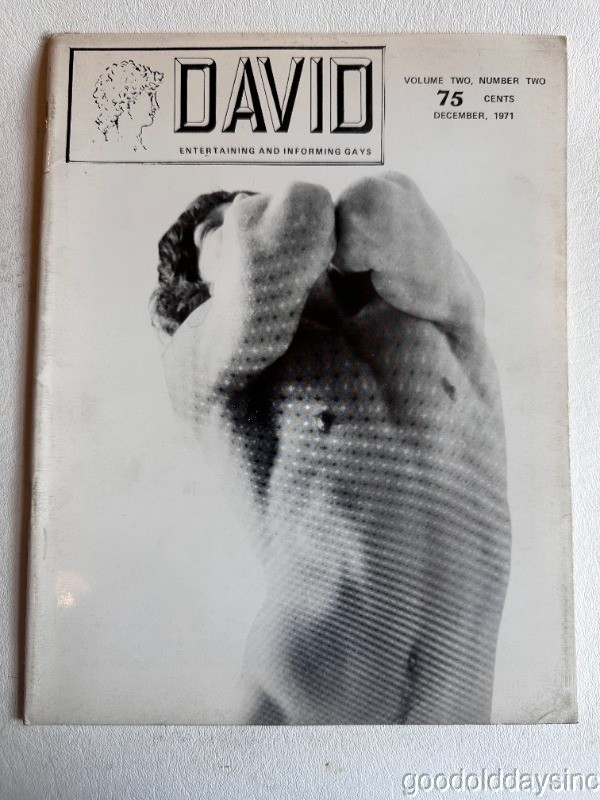 Vintage DAVID Magazine Vol 2 #2 Gay Interest Models Photos December 1971 Venus