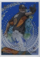 2014 Topps High Tek Auto Blue Dots Diffractor /5 Andrew Heaney #HT-AH Auto b4d