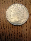 1904-S Morgan Silver One Dollar Coin, Circulated  Around EF 45, Genuine 26.73 G.