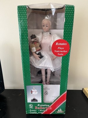 NEW! 1997 Holiday Time Rotating Nutcracker Ballerina Musical Christmas 18 