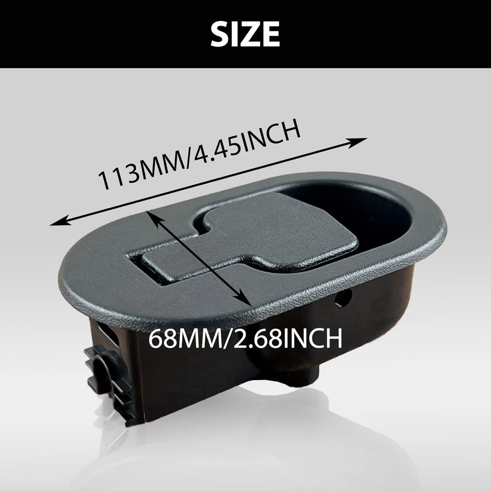 Durable Universal Recliner Handle - Black Metal Replacement with Hooks Included - Image 4 of 4