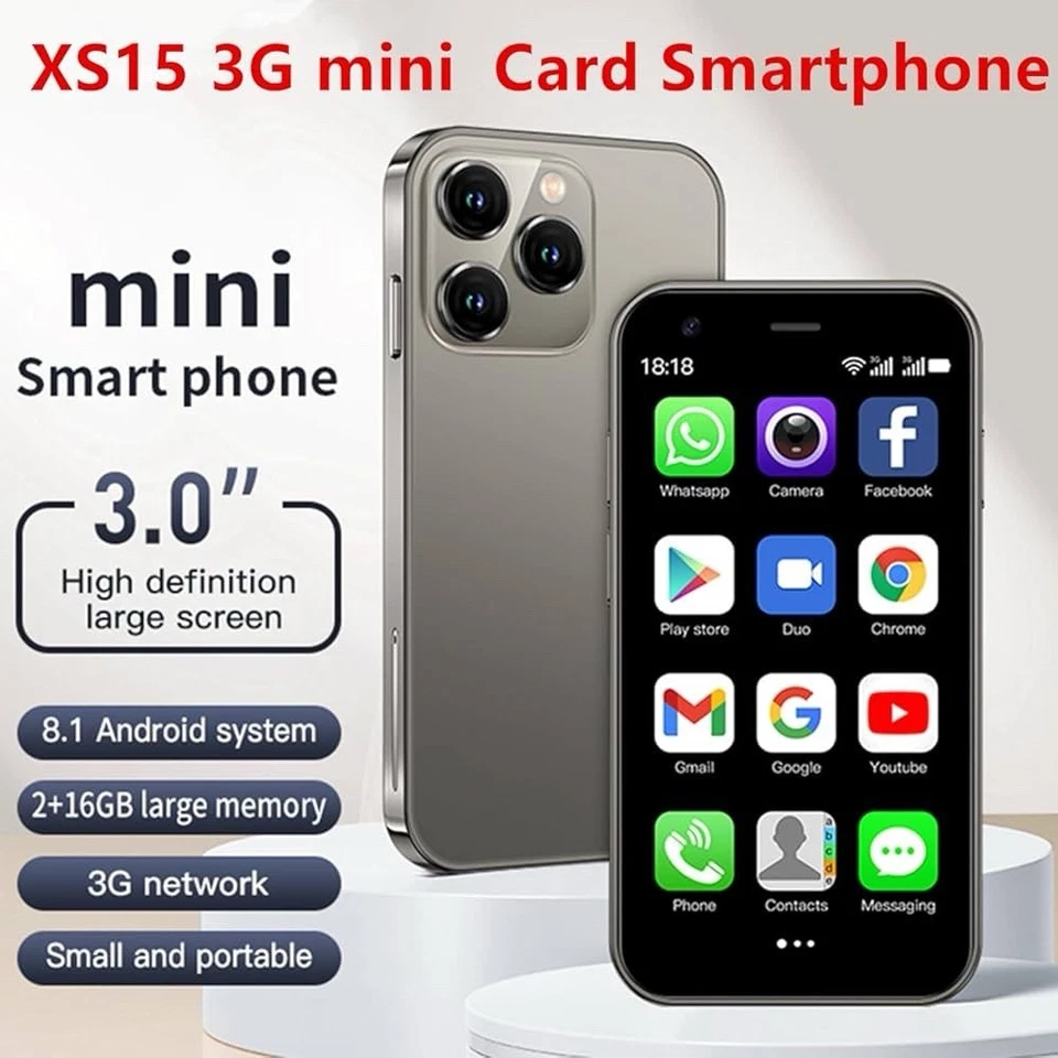 XS15 3G Mini Smartphone 3.0 Inch WiFi GPS China Mobile RAM 2GB ROM 16GB Purple - Image 2 of 4