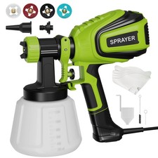 Paint Sprayer 700W, Electric HVLP Spray Gun, with 4 Nozzles Dark Green 