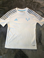 adidas Aeroready Youth Soccer Jersey White Short Sleeve Size 9-10Y/140