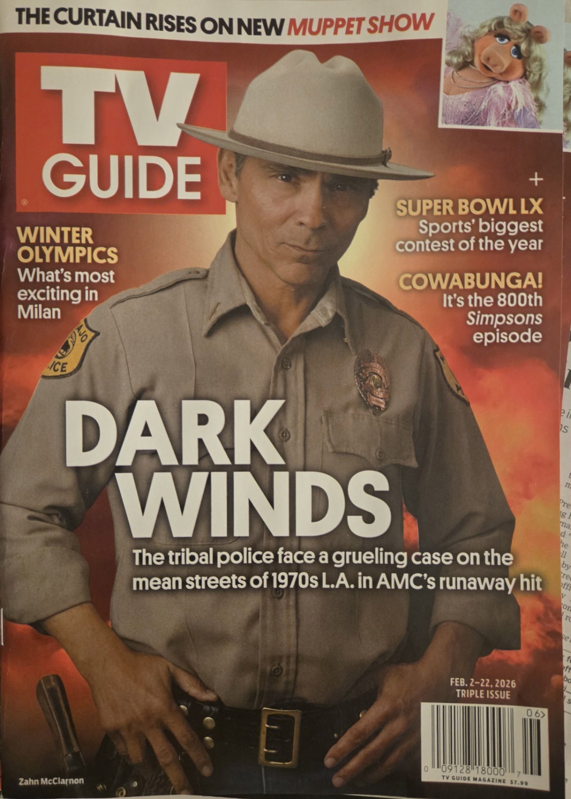 DARK WINDS - TV GUIDE MAG - FEB 2 - FEB 22, 2026 - NEW 