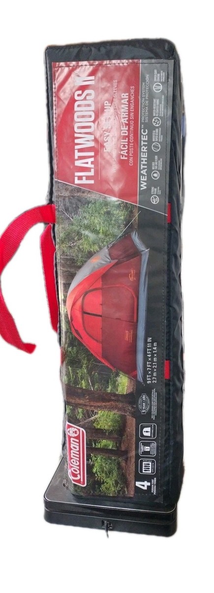 Coleman Dome Tent Flatwoods II 4 Person Easy Set-Up Brand New | eBay
