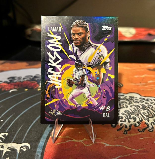 Topps 2025 Chrome Ultra Violet Insert Lamar Jackson Ravens #UV-11
