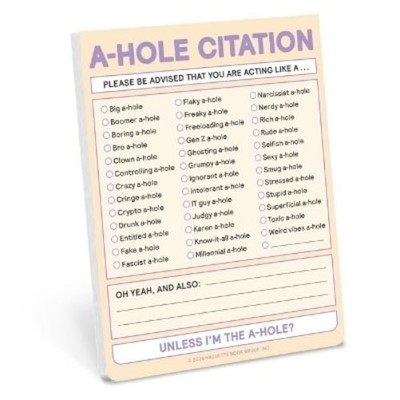Knock Knock A-Hole Citation: Nifty Notes (Taschenbuch) Knock Knock Nifty Notes