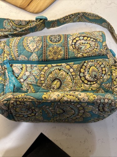 Vera Bradley Rhythm & Blues Pattern Medium Women’s Handbag Purse Retired - Picture 6 of 8