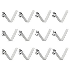 12pcs 40x8mm Single Button V-Shaped Paddle Snap Spring Clips Solid Head