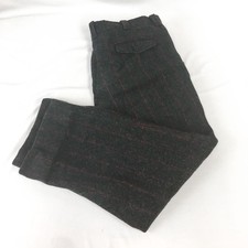 Vintage Woolrich Gray Red Green Plaid Wool Blend Hunting Pants Mens Sz 38" x 29"
