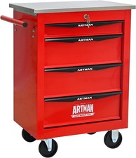 Rolling Tool Chest Cabinet with 4 Lockable Dr...