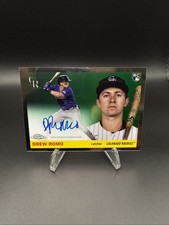 Drew Romo 2025 Topps Chrome Platinum Rookie On Card Auto RC Rockies. rookie card picture