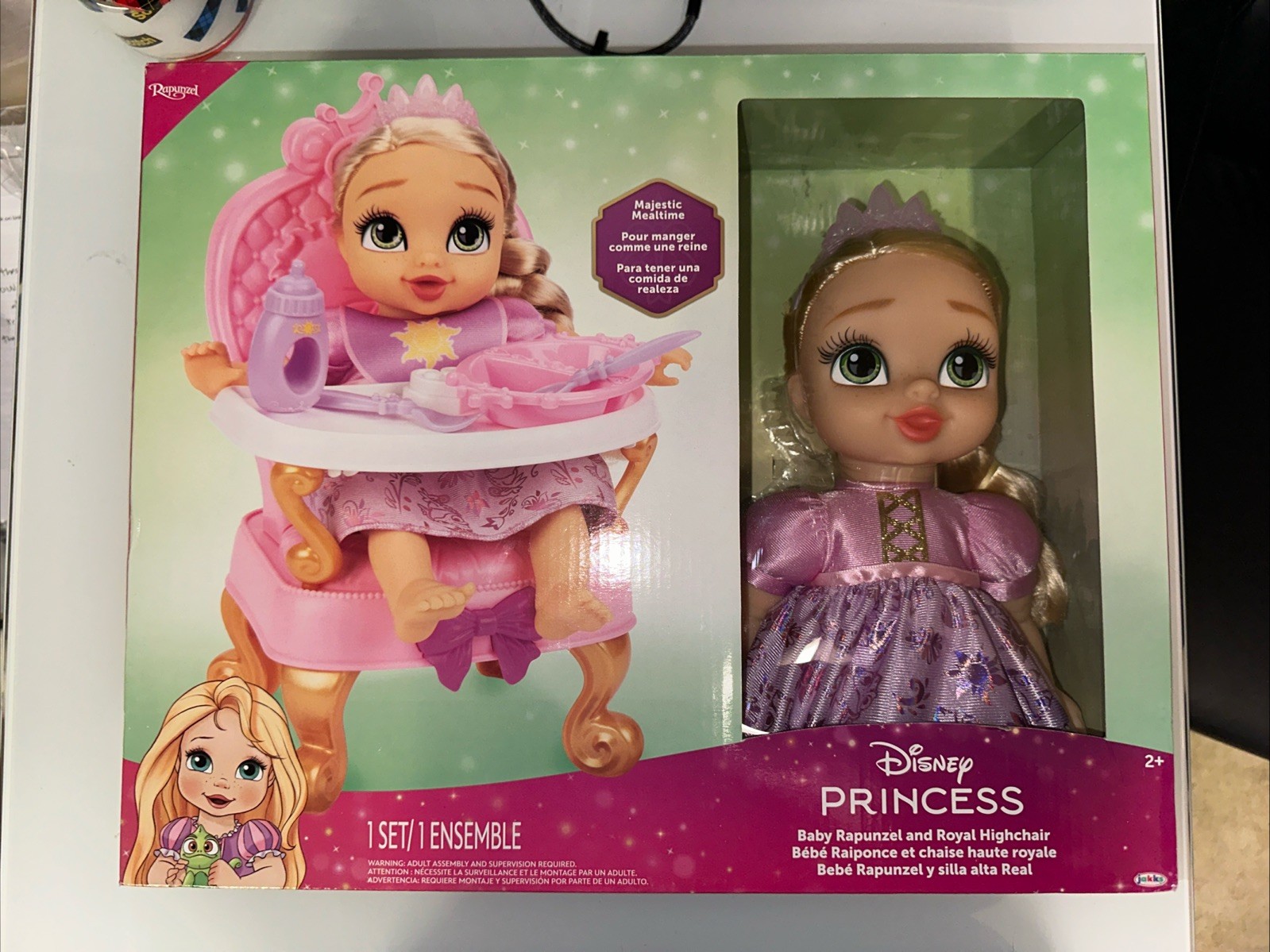 Disney Princess Baby Rapunzel Royal High Chair Doll Set Deluxe