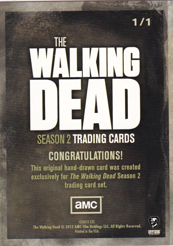 Walking Dead Season 2 by Cryptozoic Winner gets ONE BLANK SKETCH CARD - Image 2 of 4