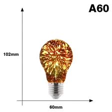 Colorful LED Edison Light Bulb E27 220V Vintage Fireworks Decoration Bulb ST64 G