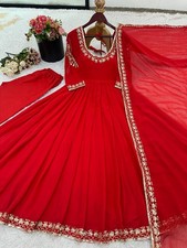 Presenting Faux Georgette Top And Bottom With Dupatta For Functional Wear