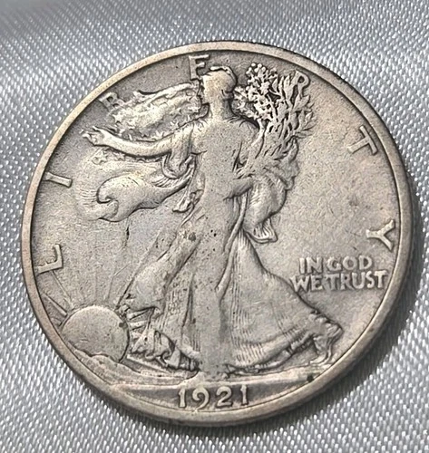 ***KEY DATE*** 1921 D WALKING LIBERTY HALF DOLLAR VF - NICE COIN!!!