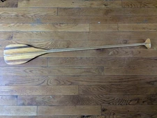 Straight Shaft Wood Fiberglass Recreational Canoe Paddle