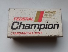 Vintage Federal Champion empty Ammo Box 22 LR Made In USA