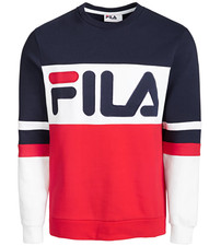 FILA Sweatshirt Men Sz XL Freddie Cut and Sew Pullover Crewneck Hip-Hop Gear
