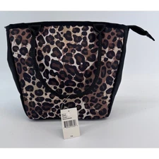 Fit & Fresh Cheetah Leopard Print Lunch Bag Insulated Zip Top Handles NWT
