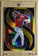 🔥2025 Panini Select #172 James Wood Gold Prizm Premier Level SSP #’d 3/10