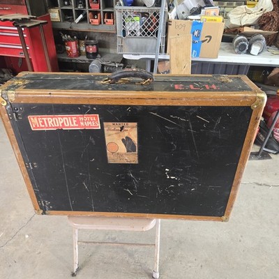 Antique Vintage Hartmann Trip Lex Tourobe Gibraltarized Stemr Trunk Wardrbe 1920