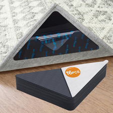 16 Pcs Rug Tape,Anti Slip Rug Pads Grippers for Hardwood Floors and Tiles,No Res