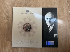 Royal Mint 50p Celebrating 100 Years of the BBC
