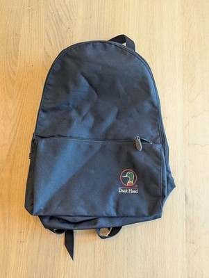 Vintage Duck Head Backpack Bookbag Black