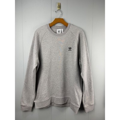 Adidas Originals Mens Adicolor Essentials Crewneck Sweatshirt Grey IY4937 Size L