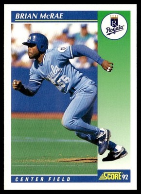 1992 Score Brian McRae Kansas City Royals #478