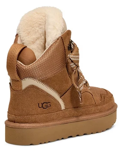 U G G Highlel Sand Chestnut Black Suede Damen Größen Sneaker Schuhe High Top - Bild 5 von 19