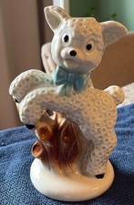 Vintage 1950  s Ceramic Lamb Lamp Base Nursery