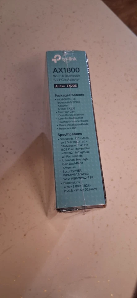 TP-Link Archer TX20E IEEE 802.11ax AX1800 Wi-Fi 6 Bluetooth 5.2 PCIe Adapter - Image 4 of 4