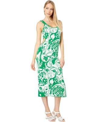 green swirl knit dress WAYF '98 Women's Double Take Cutout Tank In Kelly Size S occasion:special-occasion