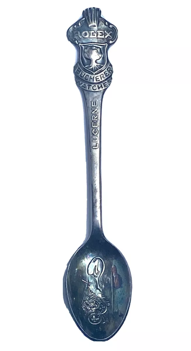 Rolex Bucherer Watches Silver Plated Souvenir Spoon Lucerne