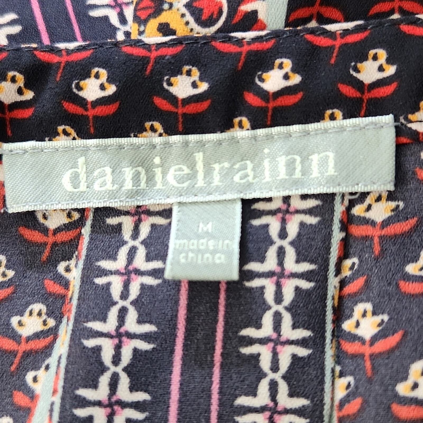 Daniel Rainn Blouse Size Medium Split Neck Blouse… - image 9