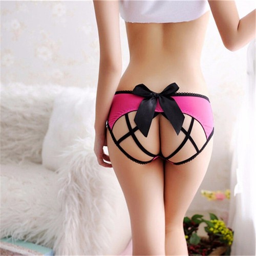 Sexy Underwear Naughty Thong Panties Crotchless Women Knickers Butt Open Ladies - Picture 16 of 42