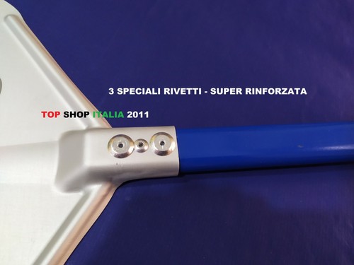 PALA PIZZA FAMIGLIA 39x45 195CM FORATA LINEA BLU ALLUMINIO PROF TIPO GIMETAL - Foto 2 di 3