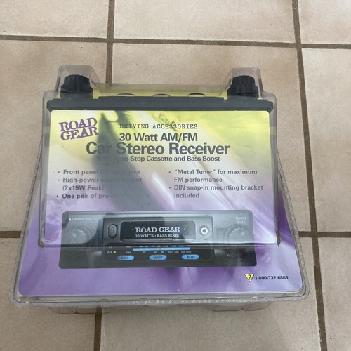 Road Gear 30 Watt AM/FM Car Stereo Cassette Tape Player Receiver New Sealed