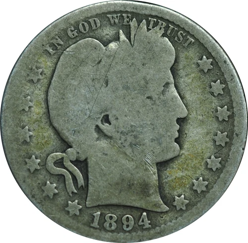 1894-O Barber Quarter Good Condition