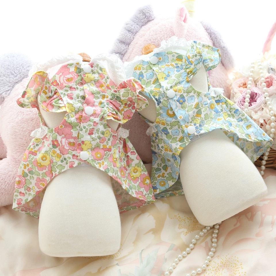 Summer Pet Cat Dog Clothes Maltese Dress Floral Patterns Teddy Yorkshire Skirt - Image 3 of 4