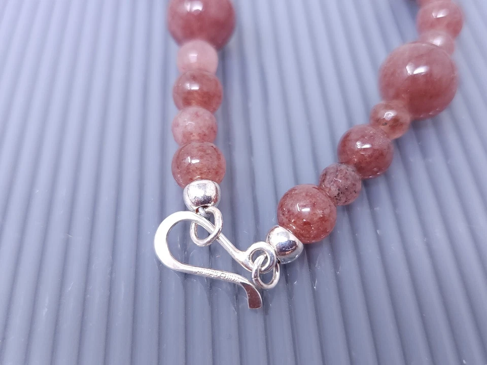 Collar Largo Vintage DTR Jay King Plata Esterlina AVENTURINA Cuentas 34" Foto 2 de 4