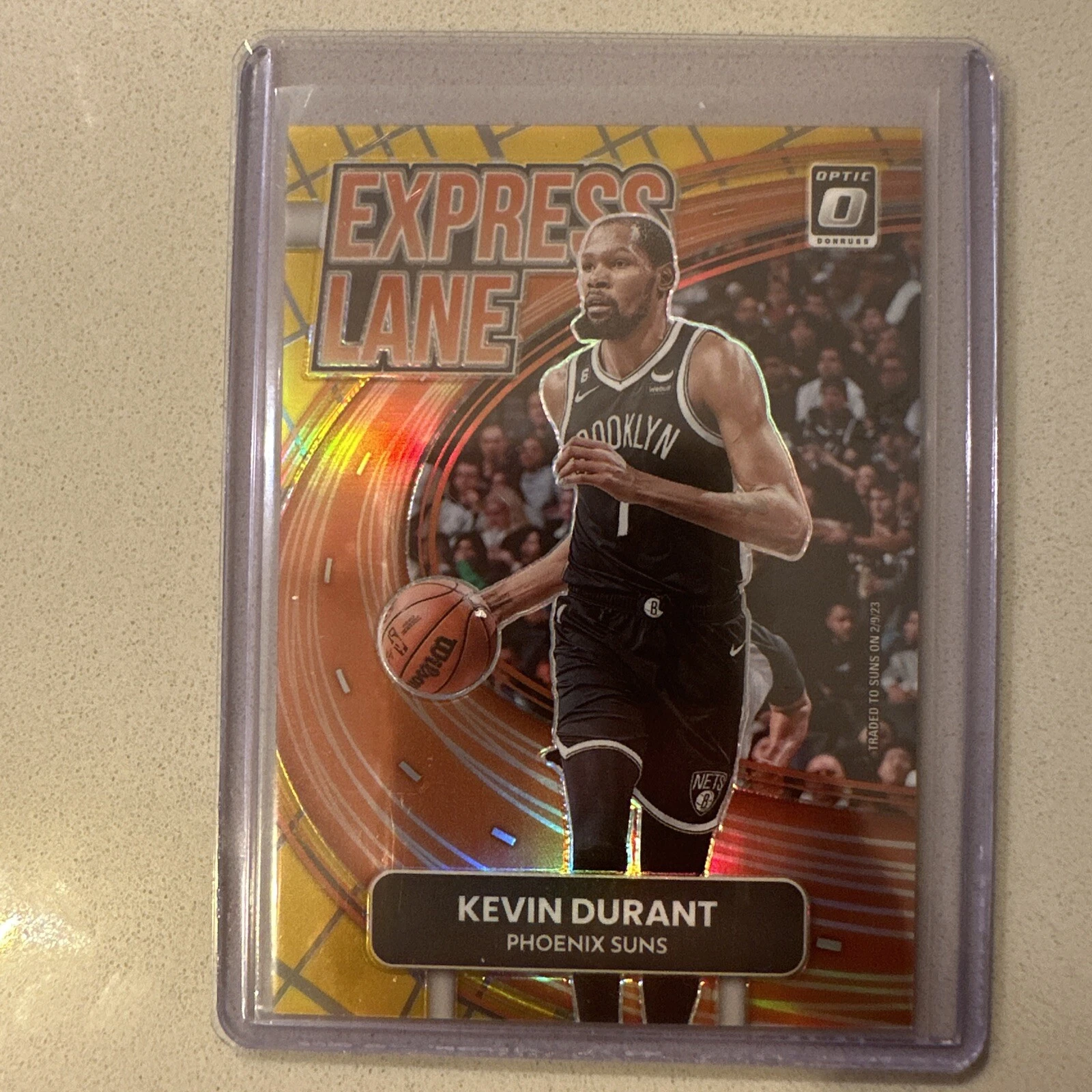 2022-23 Donruss Optic KEVIN DURANT #25 Express Lane Gold /10 RARE - Phoenix Su