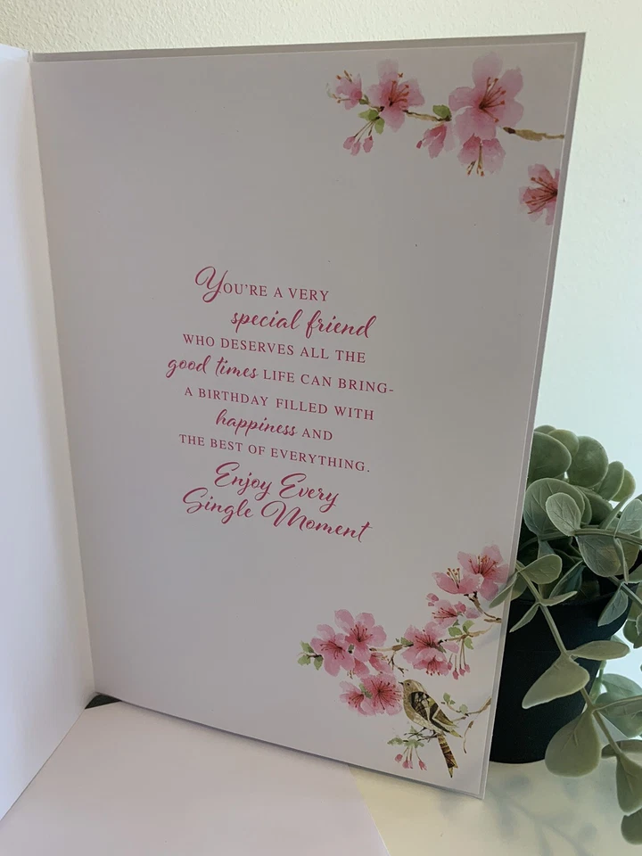 Special Friend FEMALE Birthday Card /with Lovely Verse Card (9 x 6.25") Inserted - Image 3 of 4