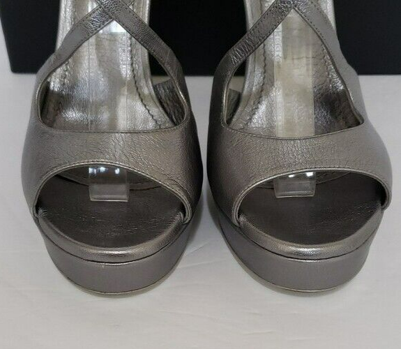 SAINT LAURENT Nuovissimi sandali YSL cinturino a croce tacchi alti taglia 40 1 2